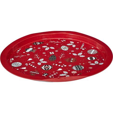 Plateau de Service "Noël Magique" 32cm Rouge (1/3)