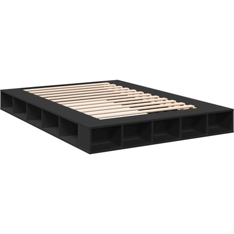 Bed Frame without Mattress Black 160x200 cm vidaXL (1/4)