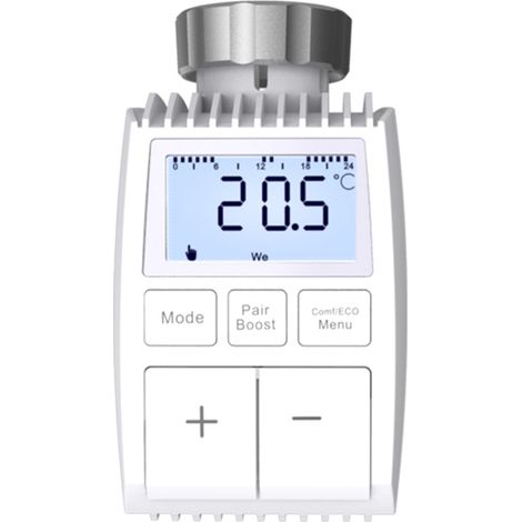 Thermostat de radiateur ZigBee, régulateur de température de chauffage, vanne thermostatique ZigBee 3.0 TRV, contrôle intelligent via application mobile et commande vocale, compatible avec Amazon Alex (1/3)