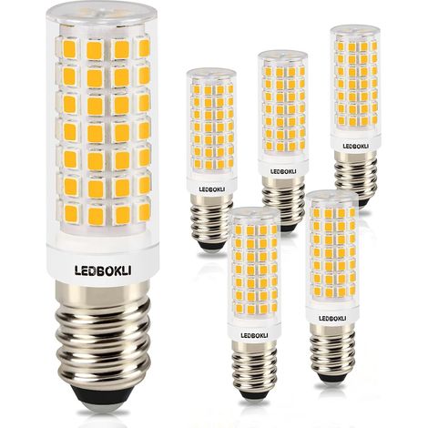 8W Ampoule LED E14 Blanc Chaud 700LM 88LEDs 2835SMD, Équivalent Ampoule 80W, Petite vis edison, Vis E14, 360 Angle, AC/DC 220-240V, No Flicker, Non Dimmable Ampoule E14 LED, Lot de 6 (1/5)
