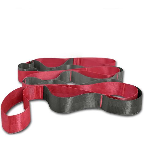 Sangle De Stretching Non Élastique - 12 Boucles Indépendantes - Pour Yoga Pilates Rééducation Physique Étirements - 1 Pièce (1/5)