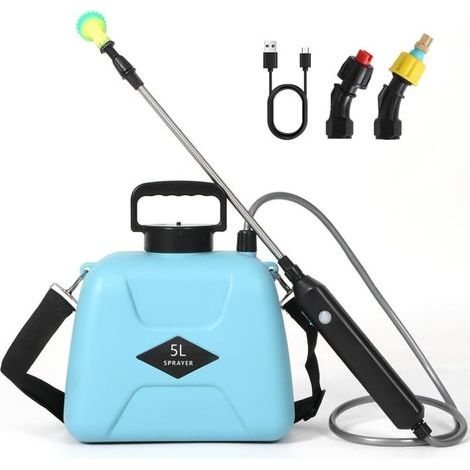 Apex – Pulvérisateur électrique 5L à batterie – 3 buses réglables – Pulvérisation précise pour jardinage – Moteur puissant pour usage intensif (1/5)