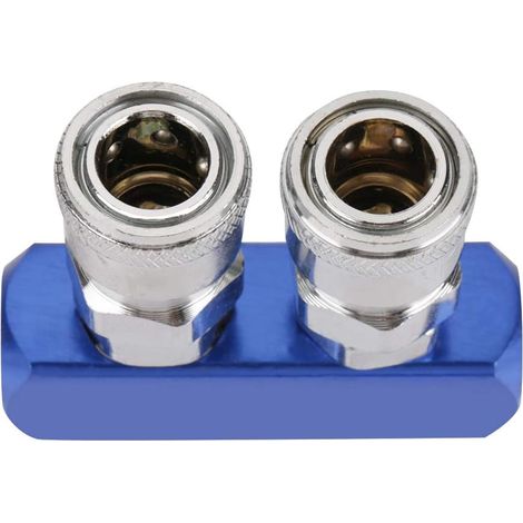 Raccord Rapide Pneumatique 12 mm - Filetage Femelle - 2 Voies - Pour Raccordement Tubes et Appareils Pneumatiques - 1 Pièce (1/5)