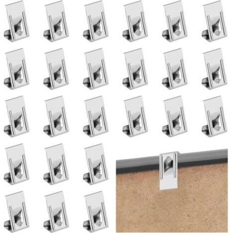 100PCS Clip pour Cadre Photo, Pince Lit Chauffant, Cadre Photo Cintre, Crochets de Fixations pour Cadres pour Cadre Photo (1/5)