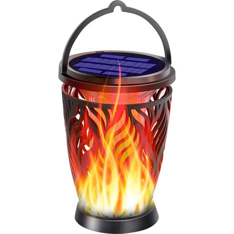 Upgrade Solar Light Solar Light Flashing Flame Outdoor Hanging Light Decorative Lighting Waterproof Solar Umbrella LED Light Suitable for Garden Patio Yard Pack of 1 (1/4)