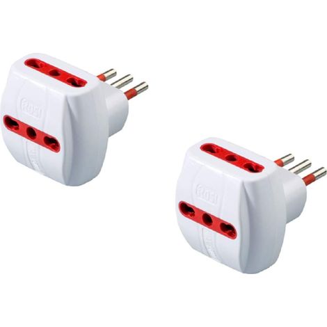 ROSI Adattatore Emilia Prime, bianco, 3 prese bivalenti 10/16A (1/4)