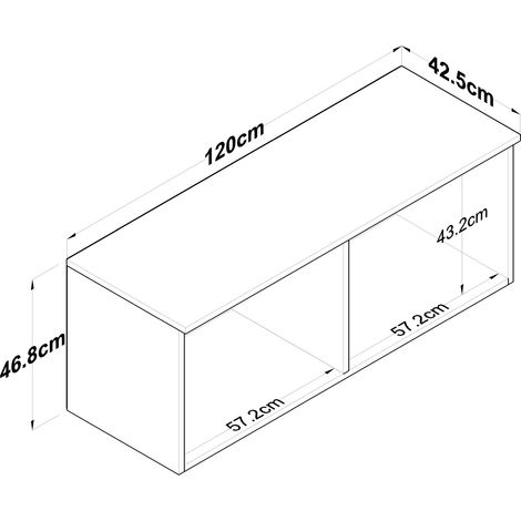 Armario de almacenamiento multiusos Cabinet Nuez Blanco (1/5)