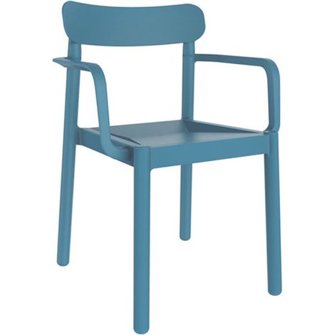 SILLA CON BRAZOS AZUL RETRO ELBA -