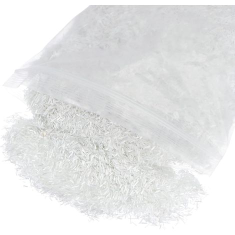 Chopped Fiberglass Strands 3mm Length Anti-cracking Fibers Glass for Cement Mix for Building Walls Garden Floor 1LB (1/5)