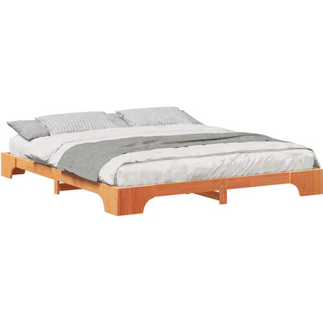 Maison Exclusive - Estructura de cama Marrón 180 x 210 cm Madera