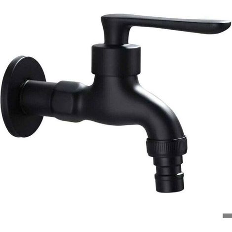 Robinet de jardin extérieur robinet d'eau froide vintage avec interface de commande unique (sorties 1/2 pouce entrées 1/2 pou (1/4)