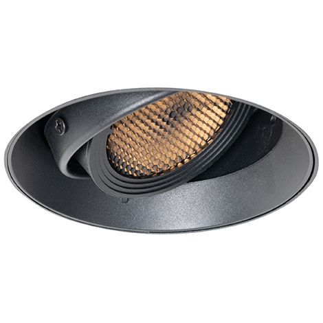 QAZQA Moderno Foco empotrado moderno negro GU10 AR70 redondo sin marco - Oneon Honey Aluminio Redonda Adecuado para LED Max. 1 x 50 Watt
