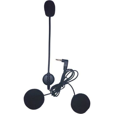 1 Kit Haut-Parleur Et Micro,Prise 3,5 Mm,Câble Rigide,Compatible Interphone V4 V6,Moto Casque (1/5)