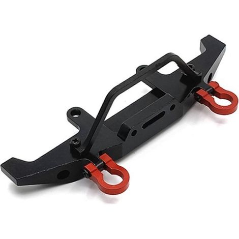 Pare-chocs avant en métal noir, compatible avec les camions et crawlers radiocommandés 4x4 WPL C14, C24 et C24-1 à l'échelle 1/16. (1/5)