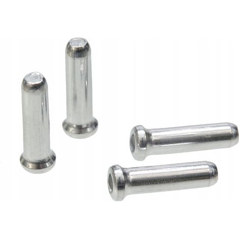 Tapones de extremo de cable de freno SunRace INB60 plateados, 4 unidades (1/2)