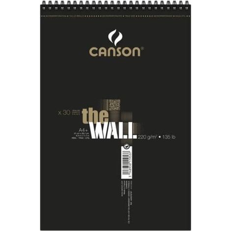 Album - CANSON - The Wall A4+ - Reliure à anneaux métalliques - 210 x 314 mm - 30 feuilles blanc (1/4)
