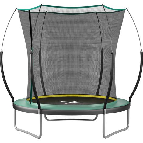 Garten-Trampolin 183 cm mit nahtlosem Sicherheitsnetz, Grün, Stahl (1/5)