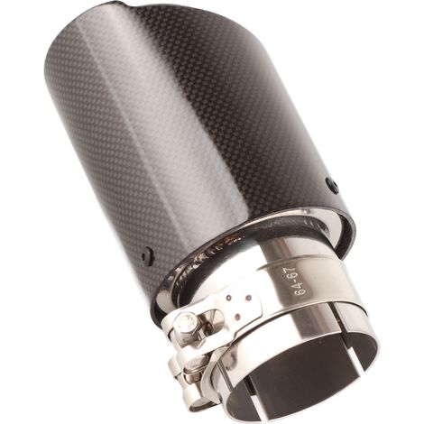 Tuyau d'échappement en fibre de carbone brillant - Entrée 63mm, Sortie 89mm pour silencieux (1/5)