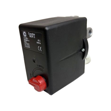 Condor Druckschalter MDR 3/11 Anschluss F4 G1/2 690V 6,3A inkl. Entlasstungsventil (1/4)