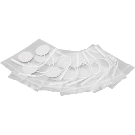 16 Pastilles Adhésives Auto-Collantes Réutilisables Rondes 1.2 Pouce (2mm / 0.08in) pour Appareil TENS - Électrodes de Rechange (1/5)