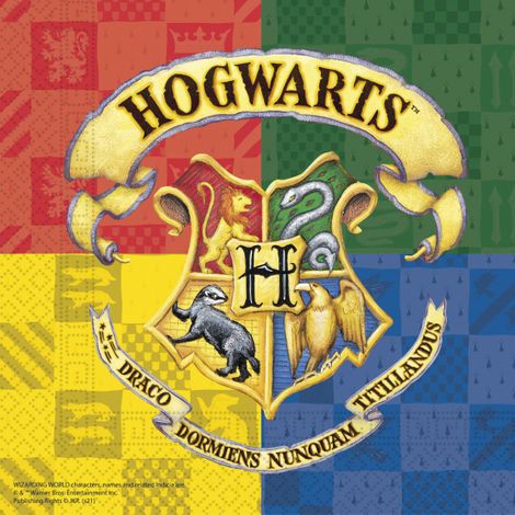Hogwarts Harry Potter Party-Servietten 33x33cm 20 Stück.