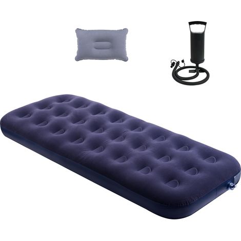 Matelas Autogonflant Camping Portable avec Pompe Oreiller 191x73x22cm (1/5)