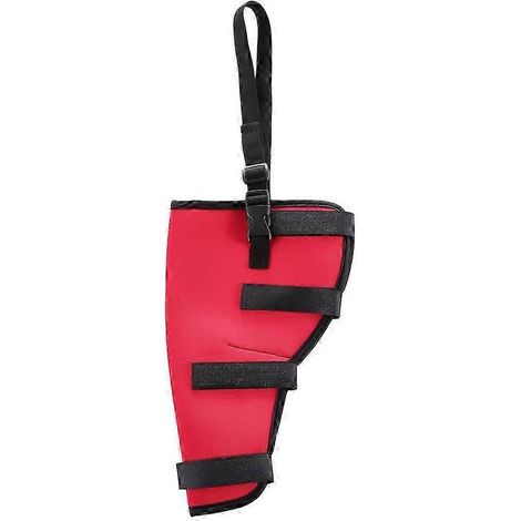 Bandage de soutien pour l'articulation du jarret de la patte arrière du chien, protège la plaie du jarret de la patte arrière du chien-Right Hind Leg-Red L (1/5)