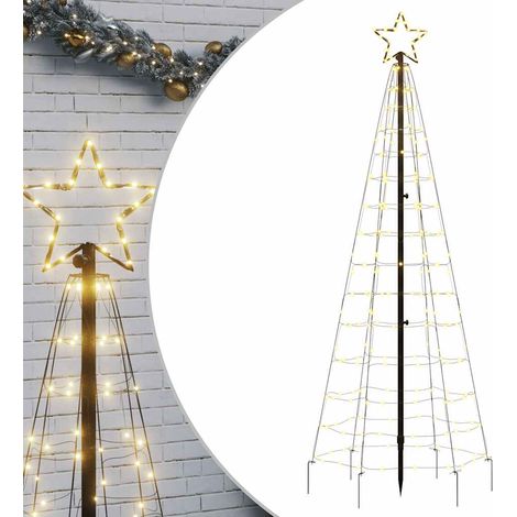 Árbol de Navidad LED  con estacas 220 LEDs Cálido 180 cm (solo en AU) vidaXL (1/5)