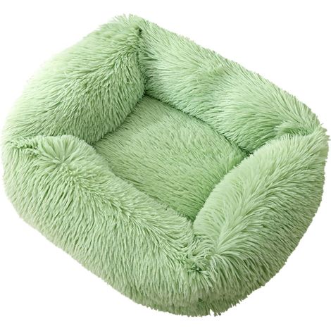 Lit Pour Chien - Tapis Doux En Velours Haipai - Rembourrage En Coton PP Élastique - Antidérapant - Lavable En Machine - Vert - 43 x 35 cm (1/5)