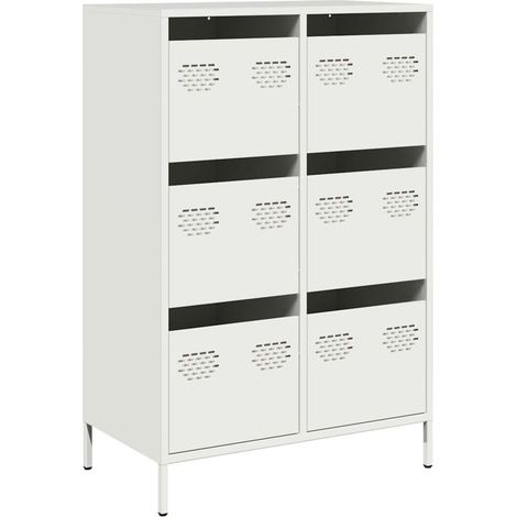 Credenza Bianca 68x39x101,5 cm in Acciaio vidaXL 705327 (1/5)