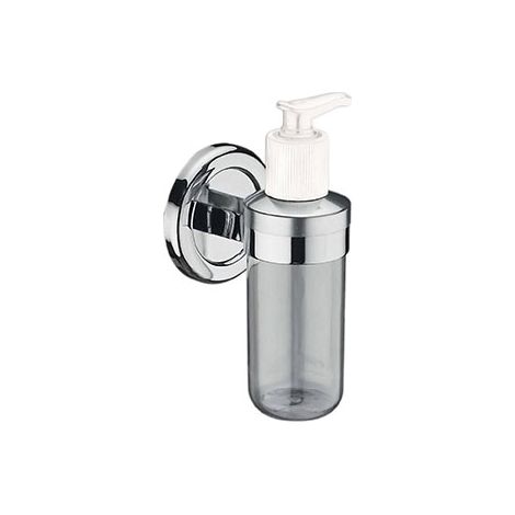 Distributeur de savon - Décor : Chromé - Hauteur : 167 mm - Profondeur : 96 mm - Platine : 75 mm - Matériau : Laiton / PET - Contenance : 200 ml - ITAR (1/2)