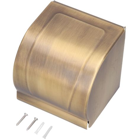 Dispenser di asciugamani di carta in rame anticato, montaggio a parete, impermeabile, con ripiano per carta igienica, ideale per casa, bagno e toilette.