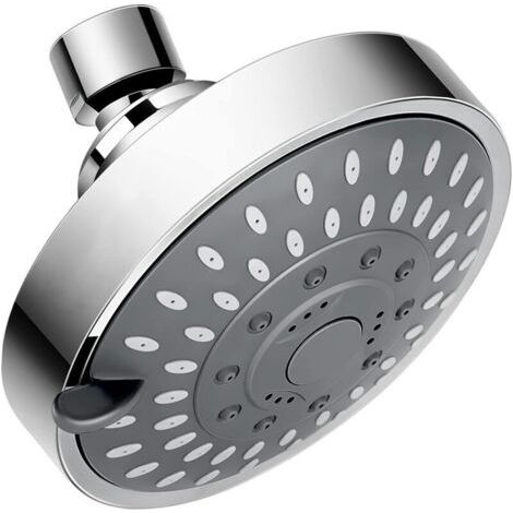 Pair Pomme de douche à 5 réglages, pomme de douche suralimentée, réglable, ABS, argent (1/4)