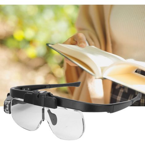 Professionelle, wiederaufladbare 4,5-fache LED-Kopflupe mit LED-Beleuchtung zum Lesen und Reparieren (1/5)