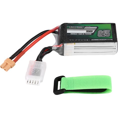 Accu LiPo Airtonk POWER 14,8V 450mAh 30C prise XT30 pour voiture/avion/bateau RC (1/5)