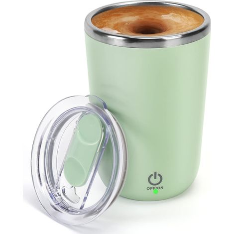 Tasse à café avec agitateur magnétique, 350 ml, pour usage domestique, en vert. (1/5)