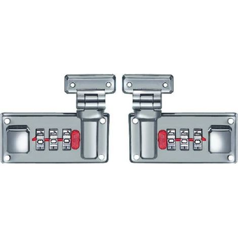 Cadenas de sécurité en alliage de zinc- serrure à combinaison à trois chiffres- convient aux valises- porte-documents- armoires de bureau- etc.- couleur argent. (1/5)
