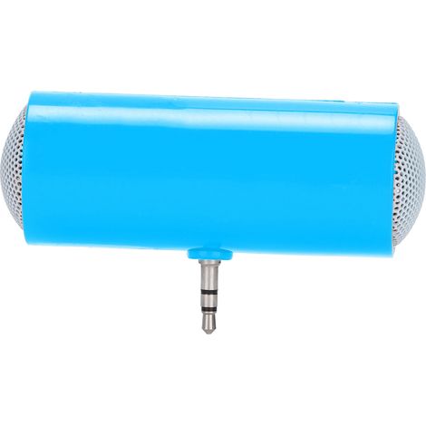 Mini haut-parleur stéréo avec prise jack 3,5 mm, portable, sans fil, pour téléphones portables et tablettes, bleu