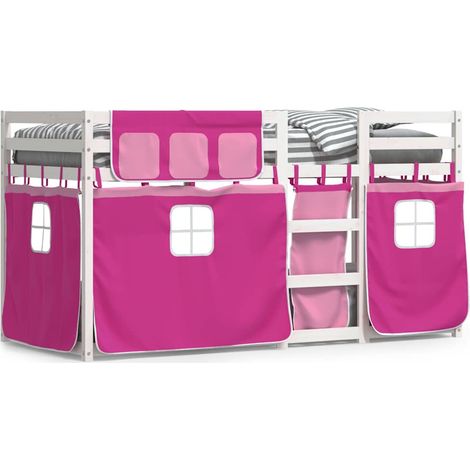 Maison Exclusive - Letto a Castello senza Materasso Rosa 80x200 cm Legno di Pino