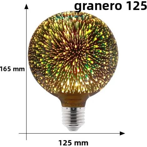 (G125) Ampoule LED 3D colorée E27 220V Feu d'artifice rétro Décoration de Noël (1/5)