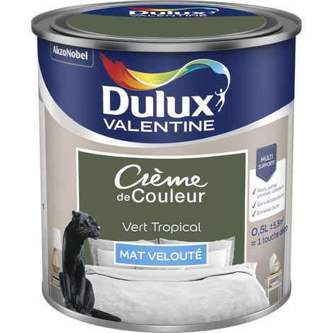 [PROMO] Peinture Crème De Couleur Mat Vert Tropical 0,5 L - Dulux Valentine