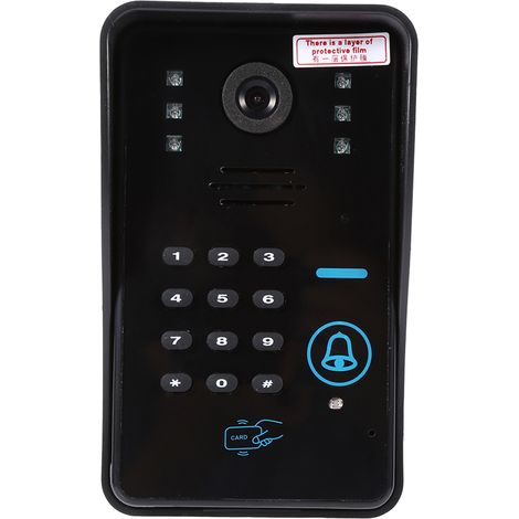 Interphone vidéo RFID tactile LCD 7 pouces, sonnette, système de sécurité domestique par mot de passe (1/5)