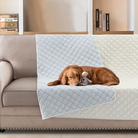 Protège Canapé,Housse Canapé Chien 77x178CM, Couverture Imperméable et Antidérapante pour Animaux,Blanc Cassé (1/5)