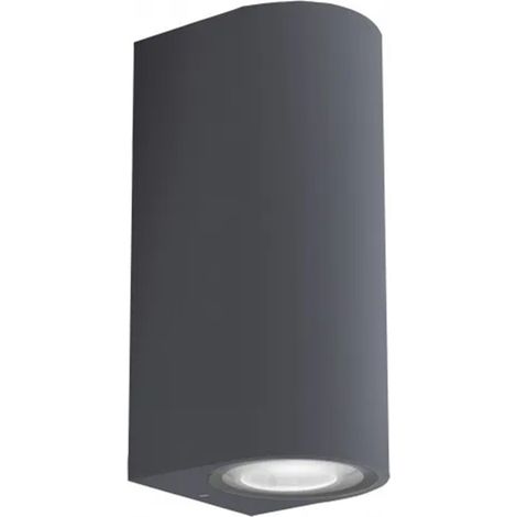 Applique Esterno Moderna Harper Alluminio Nero 2 Luci Gu10 Ip54 (1/2)