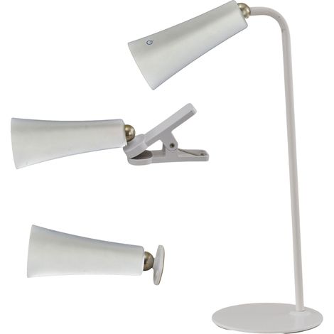 L'Arcolaio Lampada Triangle da Lettura a led 14,5 x 6,5 x 38,2 Cm Bianca (1/2)