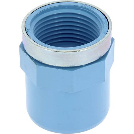 Manchon adaptation PVC bleu à coller F32M40 à visser F26-34