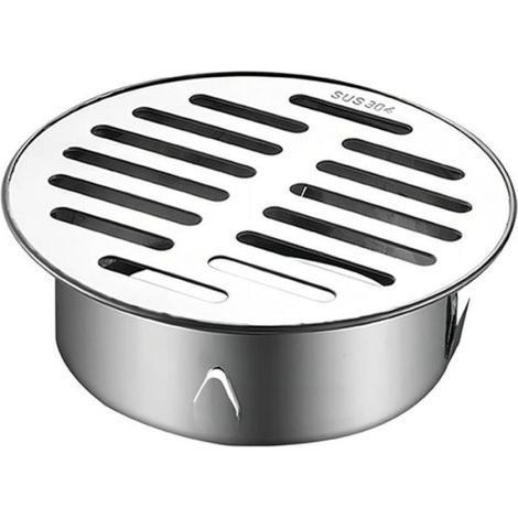 Drain De Plancher - Siphon De Sol En Acier Inoxydable 201 - Pour Balcon Douche Toit Jardin - Diamètre 110 mm - Anti-Obstruction - Unité (1/4)