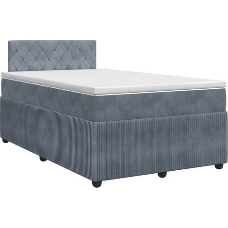 Maison Exclusive - Letto box spring con materasso Grigio Scuro 120 x 200 cm (1/5)