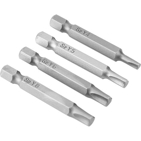 4-teiliges Set dreieckiger, Y-förmiger magnetischer Schraubendreher mit 6 mm Sechskantschaft (1/5)