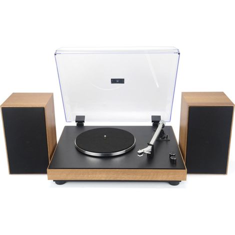 New Majestic TT 54 Tocadiscos de tracción por correa Negro, Madera